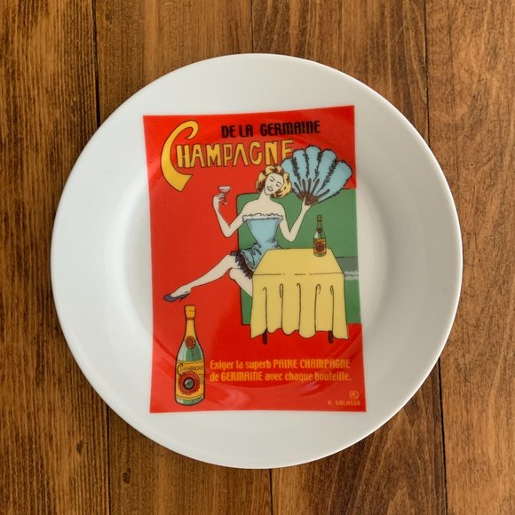 Vintage Posters Dessert Plates - New in Box - Picture 2 of 7